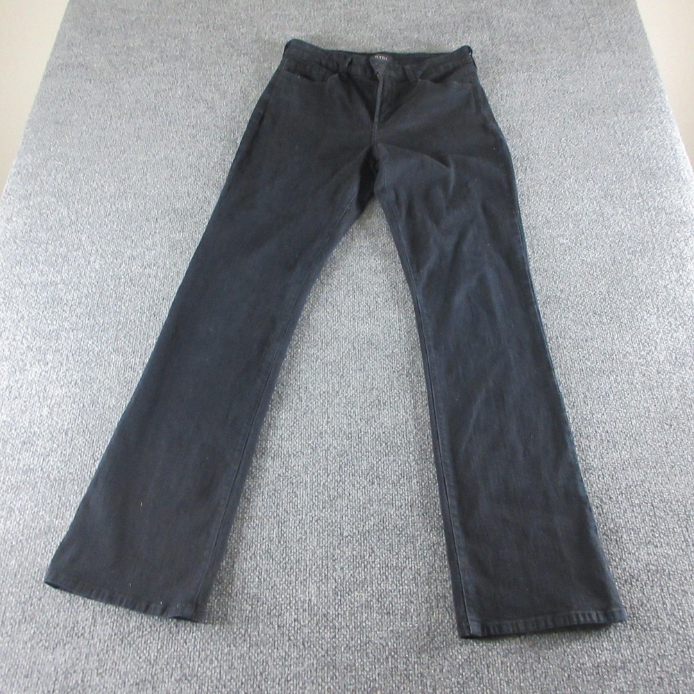 NYDJ Barbara Bootcut Jeans Womens 8 Black Dark Wash Stretch‎ Lift Tuck Denim
